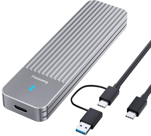fanxiang M.2 NVMe Gehäuse, USB 3.2 Gen 2 (10 Gbps), Dual-Protokoll, M/B+M Key, 2230/2242/2260/2280, USB-C-zu-C & USB-A-zu-C, Bis 4 TB, MD87