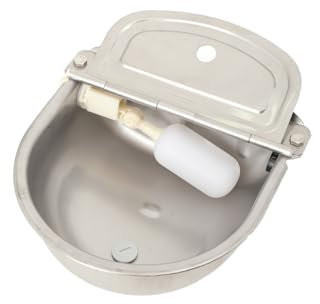 Cozyel Automatische Tränkebecken Edelstahl mit schwimmerventil, Tränkebecken für Rinder, Tränke mit Schwimmerventil für Pferde, Rinder, Schweine, Ziegen, Kuh, Schaf, Alpaka und Hundetränken, 2,5 Liter