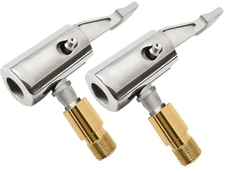 2 Stück Autoventil Adapter,Autoventil Hebelstecker Air Chucks,Easy Tragbarer Ventil Verlängerung Hebelstecker ,Ventilverlängerung E Scooter,Luftpumpen Clip für Bicycle Auto Reifenfüller Anschluss