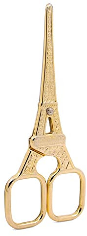 EOTRERANQ jd Bastelschere, Vintage-Handarbeitsschere, Turm-Schneiderschere, antike Bastelschere, Stickerei-Trimmschere, Nähschere, Stickerei Schere(Full Gold)