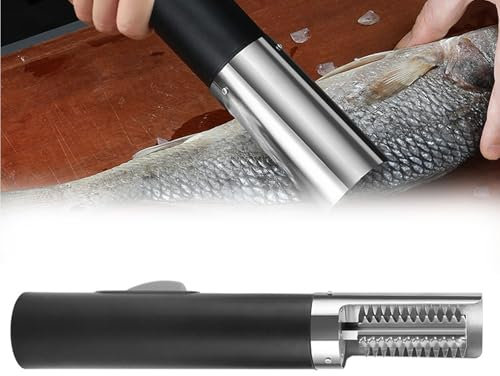 Electric Fish Scaler Remover, Cordless Fish Scaler, Scale Scraper Skinner Kit, 180° Protection, Built-In 3000mAh Rechargeable Battery, IPX7 Waterproof Powerful Motor for Fish Scaling