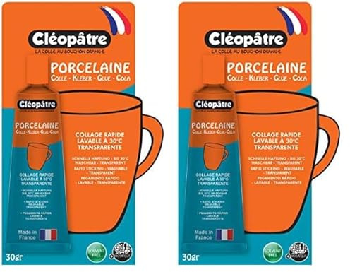 Cléopâtre - ‎BLLCC26-30 - Colle technique Cléo'TECH Porcelaine (Lot de 2)