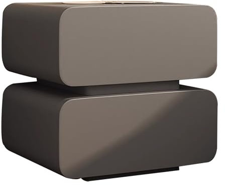 LMXRYPD Beistelltische mit Tellerrahmen, Kleiner Nachttisch, Beistelltische aus Mikrofaserleder, für Die Tischdekoration Im Wohnzimmer, Schlafzimmer(Dark Gray,30cm/11.8in)