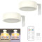Suevut Lampe Tableau Sans Fil à Piles, Lot de 2 Appliques LED avec Télécommande, Éclairage Tableau 3 Couleurs, Spot LED pour Peintures, Cadres, Décorations Murales et Vitrines