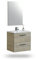duehome | Mueble de Baño con 2 Cajones y Espejo, Modulo Lavabo, Modelo Sense, Acabado en Roble Alaska, Medidas: 60 cm (Ancho) x 57 cm (Alto) x 45 cm (Fondo)