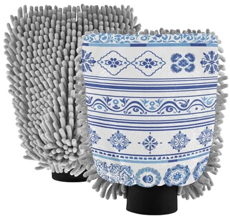 Guantes de lavado de coche sin costuras, sin arañazos, para lavar los detalles del coche