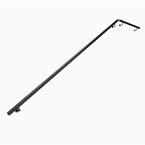 Metal Wrought Iron Handrails｜Wall Mounted Staircase Banister Hand Rails Safety Grab Bar for Home Garden Corridor Lofts Kindergarten Guardrail Decking Railings｜Black(9.2ft/280cm)
