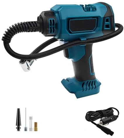 UTTASU Tragbarer kabelloser Reifenfüller, Luftkompressor mit digitalem LCD-Display, 160 PSI 60 l/min, automatische Abschaltung, kompatibel mit Makita 18 V, DeWalt 18/20 V MAX und Milwaukee M18 Akku