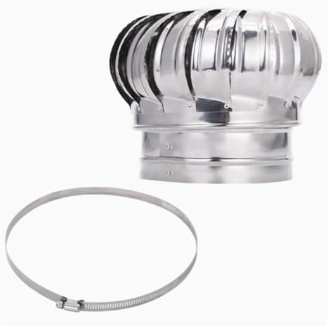 304 Stainless Steel Roof Ventilator, Wind Air Vent for Attic, 110/150/200mm Pipe Fit, Zero Energy Ventilation Fan(New 160)