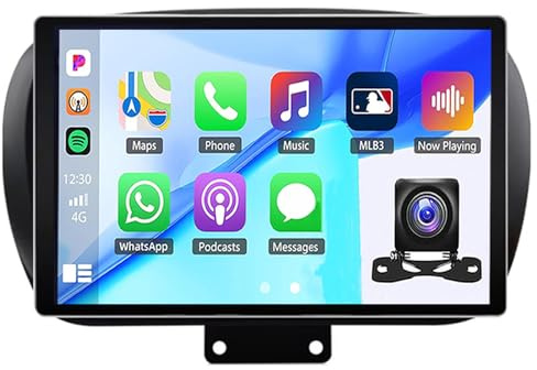 9 Inch Touch Screen Car Stereo for Fiat 500X 2014-2020, Wireless CarPlay Android Auto, Bluetooth GPS Navigation, WiFi FM AM, Camera Media Player