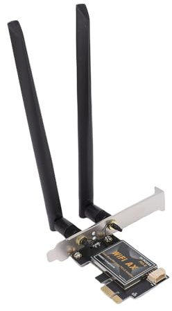 VBESTLIFE Tarjeta WiFi 6 PCIe, Adaptador de Red Inalámbrica AX1800 802.11ax 160MHz 1800Mbps Bluetooth 5.4 Antena de Doble Banda 8dBi con Cifrado WPA3