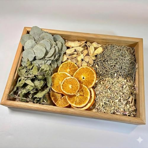 Varonite Healing Herbs Simmer Pot Potpourri with Eucalyptus, Rosemary, Ginger, Orange, Lemongrass and Mint, Electric Simmer Pot Mix for Stove Potpourri Gifts for Holiday, Christmas, Halloween