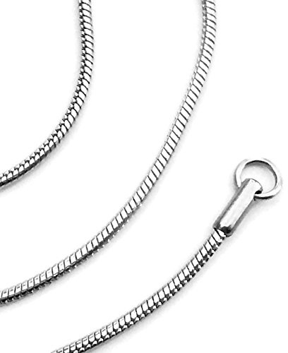 Loralyn Designs Stainless Steel Snake Chain Necklace Solid Round Smooth 2mm 18 Inch