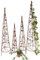 DanDiBo Support pour Plantes grimpantes Pyramide 082547 Métal Set de 4 Set 95, 118,142, 164cm Support pour Plantes grimpantes Treillis