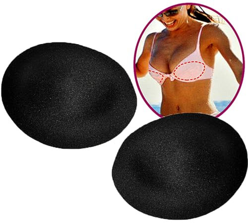 alles-meine.de GmbH 2 er Set - BH Einlagen/Schalen dünn - leicht - sehr Formstabil - RUND - in Schwarz - Größe L - Körbchen