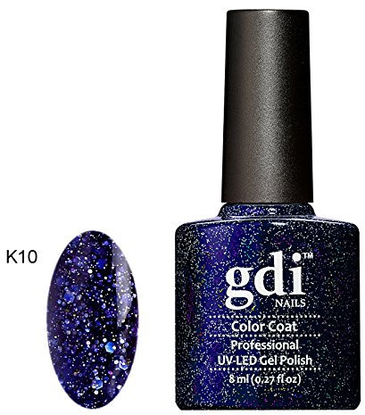 Gdi Nails - K10 Jewel Of The Ocean - Deep Navy Blue Shade With Hint Of Purple - Uv Led Soak Off Gel Nail Polish Varnish - Diamond Shimmer Glitter Range - 8Ml - ***Require Uv/Led Lamp To Cure Dry Gel Polish***