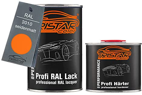 TRISTARcolor RAL 2010 Signalorange seidenmatt 2K Autolack 1,5 Liter / 1500 ml Dose inkl. Härter