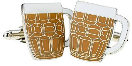Beer Pint Glass Design CUFFLINKS Presented in a Cufflink Box