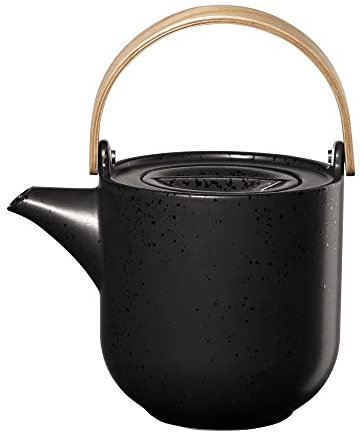 ASA Coppa - Teiera con manico in legno, in porcellana, 1 l