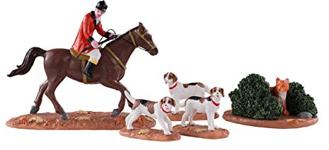 Lemax - Fox Hunt 03530 Pferd Hunde Weihnachtsdorf Winterdorf