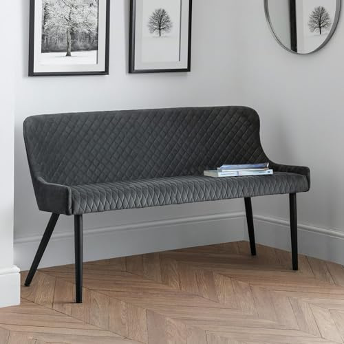 Julian Bowen Luxe Bank mit hoher Rückenlehne, grau