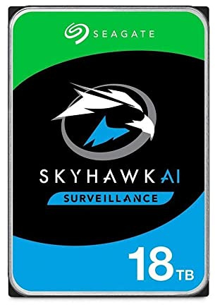 Seagate SkyHawk AI ST18000VE002 - Hard drive - 18 TB - internal - 3.5 - SATA 6Gb/s - buffer: 256 MB - with 3 years Seagate Rescue Data Recovery