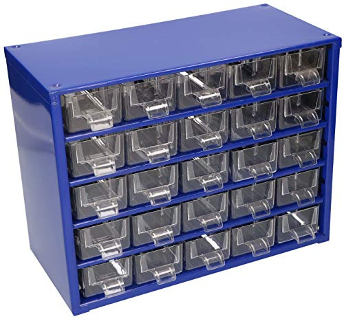 KOTARBAU® Kleinteilemagazin Metall 25K Sortierkasten Teilebox Aufbewahrungsbox für Kleinteile Blau 147 x 238 x 306 mm