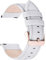 Fullmosa 18mm Uhrenarmband kompatibel mit Garmin Venu 3S 2S Armband/Vivoactive 4S/3S, Cross Leder Armband Damen, Weiß + Roségoldene Schnalle