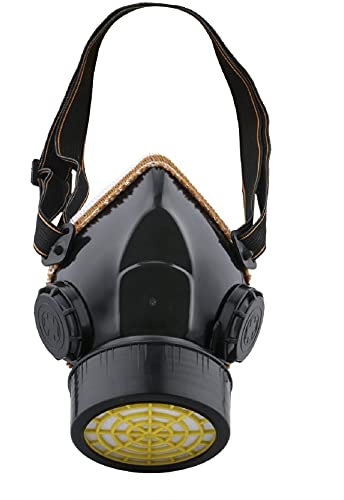 Ewolee Semi-maschera, maschera per la respirazione al carbone attivo, maschera per verniciatura con filtri intercambiabili contro polveri sottili e particelle, lucidatura meccanica, saldatura