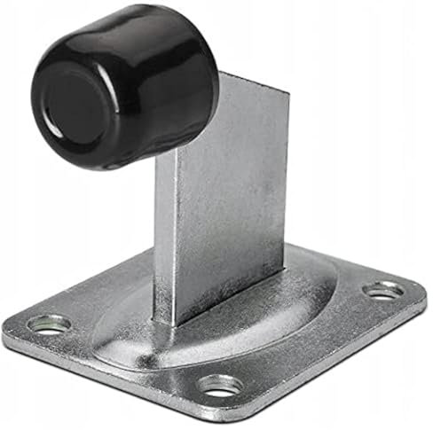 Torstopper mit Gummipuffer 100 x 80 mm für Rolltore Drehtore und schwere Türen Türpuffer Bodenanschlag verzinkter Stahl