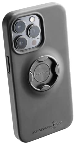 Interphone - Système modulaire QUIKLOX - Soporte para teléfono Celular de Motocicleta - Estuche Exclusivo para iPhone 13 Pro para Manillar Quiklox o vástagos de Espejo - Conexión de liberación rápida