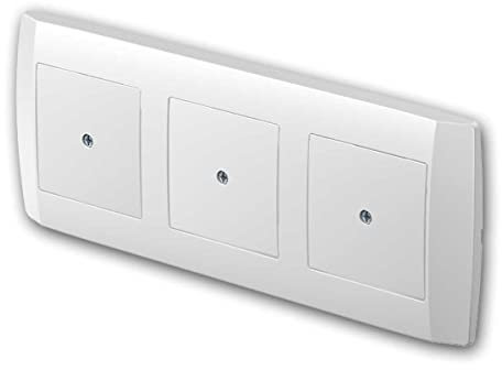 LOGIQ 3-fach Blind-Abdeckung, weiß, mit 3-fach Rahmen, Blinddosen