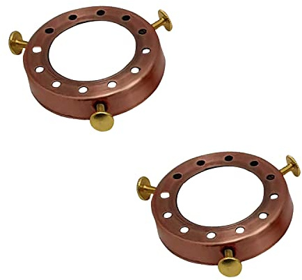 LEDSONE 2 Pcs UNO Type Metal Lamp Shade Reducer Ring Adapter | 50mm Fitter Adapter Ring for Pendant Lights Screw-On Lamp Holder Converter for Ceiling & Wall Lamps