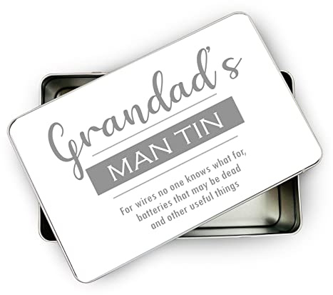 allaboutthebump GRANDAD'S MAN TIN (Comedy Funny Present Gift for Birthday Fathers Day Christmas Secret Santa - Grandpa, Pops)