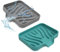 Jabonera de silicona con drenaje autodrenante, diseño antideslizante, jabonera para ducha, jabonera, jabonera, plato de jabón, plato para ducha, contador de cocina, 2 unidades