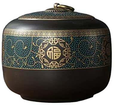 Boîte à thé Boîte à thé en porcelaine de style rétro chinois Boîte à thé en céramique de style chinois vintage Boîte à thé en vrac Sucre Conteneur à bonbons Pot à gingembre Boîtes à grains de café for