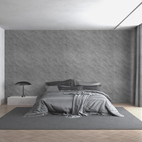 JSEVEM 40CMx9M Dunkelgraue Betonoptik Tapete Selbstklebend Dick | 3D Effekt Grau Betontapete Zement Industrie Wasserdicht Vinyl Klebefolie Beton Möbelfolie Wandpapier Möbelaufkleber