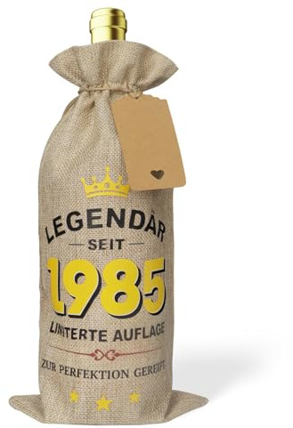 COLOFALLA 40. Geburtstag Frauen Männer 1985 Geschenke Weinbeutel Wein Geschenktüte Wein Verpackung 40. Geburtstagsgeschenk zum 40 Geburtstag