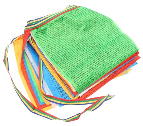 KOMBIUDA 2rollen Buddhistische Gebetsfahnen Dekorative Meditationsbanner Für Pilgerreisen Farbenfrohe Hängedekoration Achtsamkeit Und Spirituellen Praxis