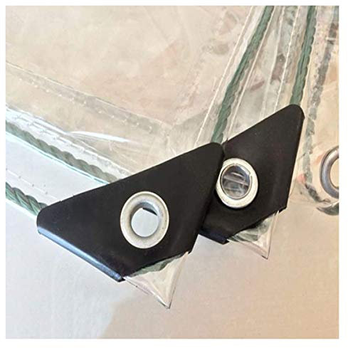 VagxTbs Telone Impermeabile Spesso Trasparente A Prova di Polvere Telone in PVC Usato per Balcone, Terrazza, Tende da Sole Serra Vegetale, 0,5 Mm, 19 Specifiche(2x5m)