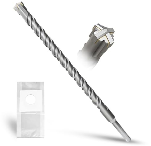 METOTY SDS Plus Bohrer 18mm×310mm，Steinbohrer,Hammerbohrer,Betonbohrer,Für Stein,Beton,Naturstein,Ziegelmauer