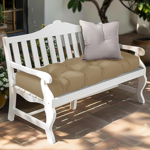 WLXFF Bankauflage Bankkissen, 8cm Dicke Sitzkissen Outdoor Bank, Gartenbankauflage rutschfeste Bankpolster Schaukel Sitzkissen, Outdoor Bankauflage Wetterfest, Eckbank Auflagen,No2,90X50X8CM