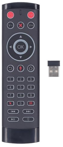 RiToEasysports 2.4G Remote Control, Universal Multifunction 2.4G Remote Keyboard with USB Plug Play 10M Range for TV Infrared Box Computer