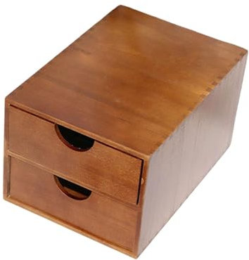 Jiuvaso Cassetto Porta Capsule di caffè, Organizer salvaspazio in Legno per Capsule di caffè, Doppio Strato