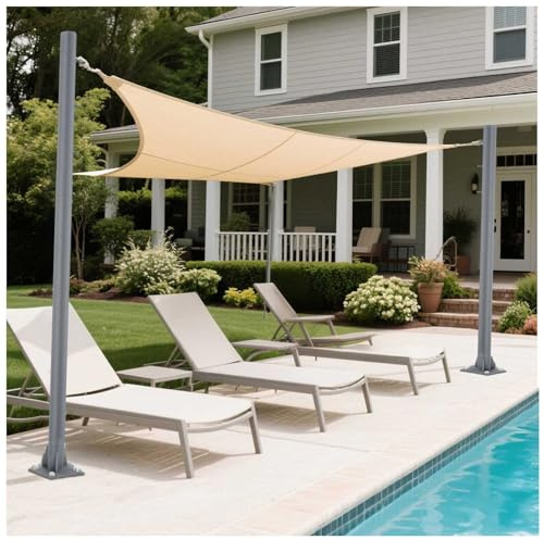 10Ft Heavy Duty Shade Sail Poles2.3 Diameter Steel Posts for Outdoor Sun Shade Patio Deck String Light Support2 Pack Durable Grey Color