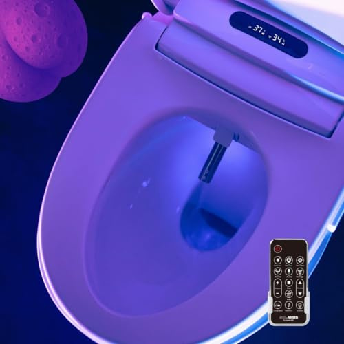 Solanus O – Japanese Electric Toilet Kit | Heated Seat, Hot Water, Hot Air Drying, Wireless Remote Control | Easy Installation & French Service | Compatible with O-Shaped Toilet