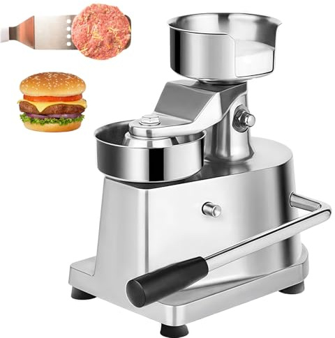 Pressa per Hamburger Manuale, Macchina per Hamburger in Acciaio Inox con 500 Fogli di Carta per Hamburger, Macchina per Hamburger Commerciale, Strumento per pressare Hamburger alla griglia p