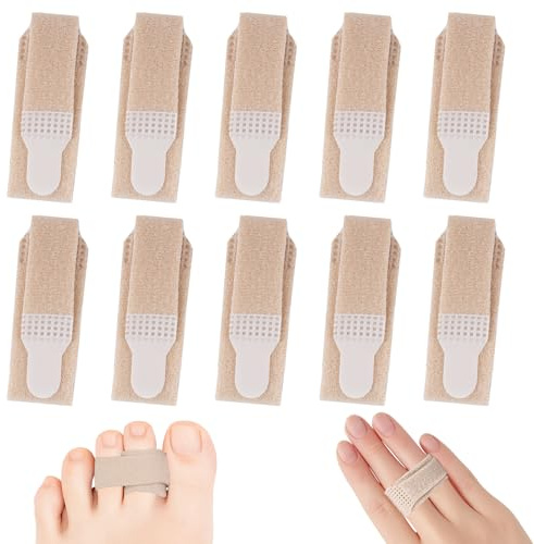 JLFDLLYYZQ 10 PCS Corrector Dedo Martillo, Vendaje Para Separación De Dedos Del Pie, Vendaje Entre Los Dedos, Para Corregir Dedos De Los Pies Con Fracturas Torcidos Y Superpuestos(Beige)