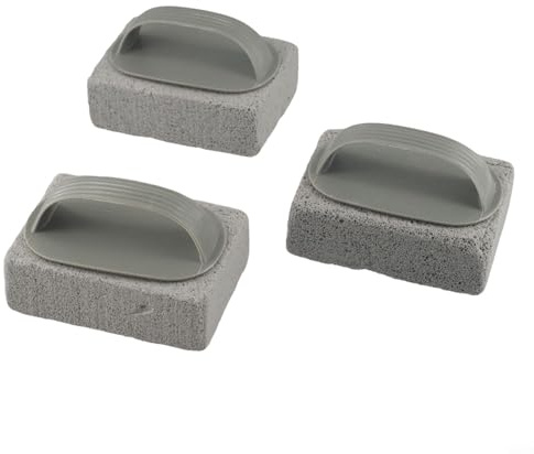 Effizient für Handheld-Bimsstein, Ziegel für Grill- und Poolreinigung, entfernt hartnäckiges Fett, verbrannte und harte Wasserflecken ohne Kratzer (3 Stück)