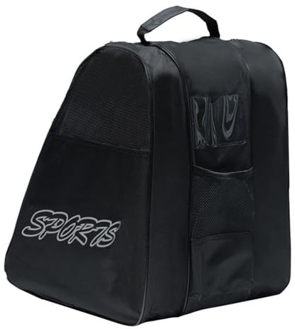 NiuLumea Borsa per il trasporto di skate per uomini e donne, adulti, borsa per pattinaggio su ghiaccio, design a 3 strati con tessuto Oxford, per pattini fino alla taglia 44, tracolla regolabile, 41 x
